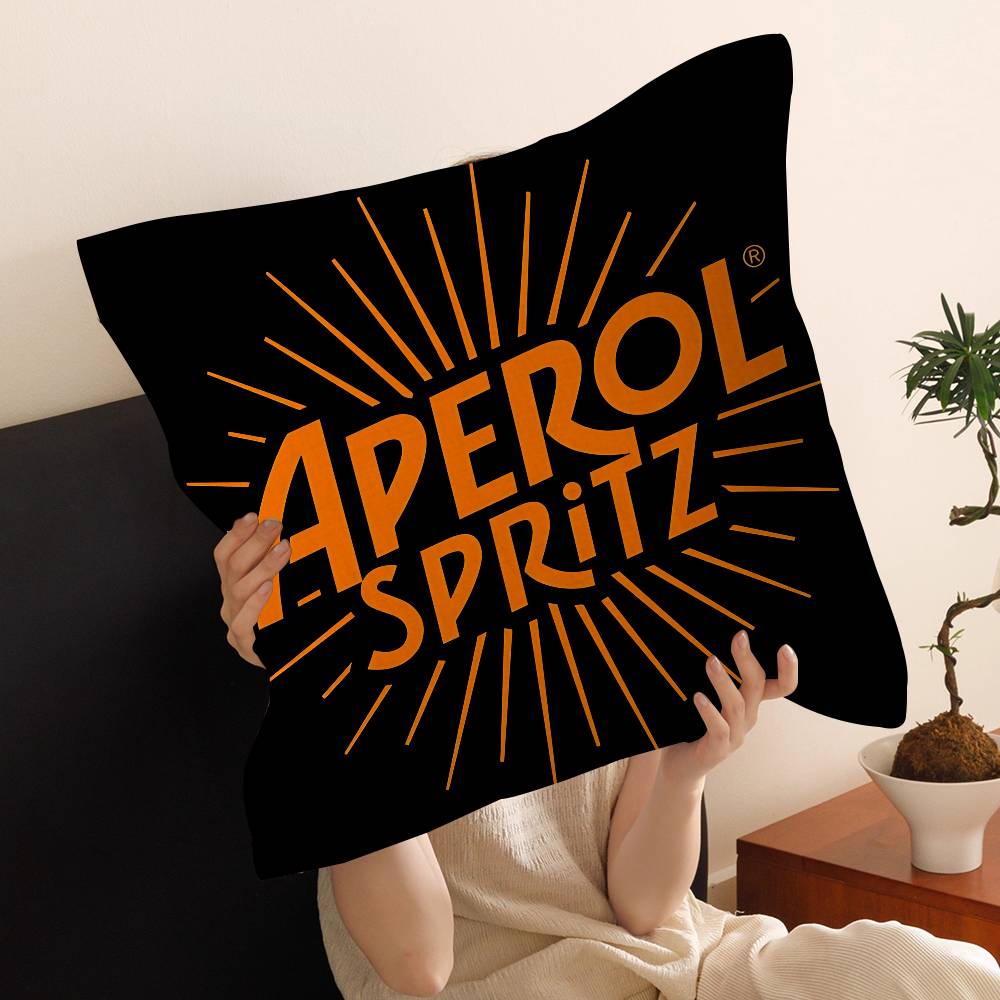 A-Aperol S-Spritz Pillow Cushion Cover Pillowcase Living Room Sofa Home Decor