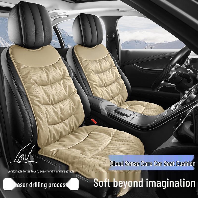 Universal Warm Cloud-Feel Car Seat Cushion: Autumn/Winter Wear-Resistant Down Cotton with Ergonomic Support