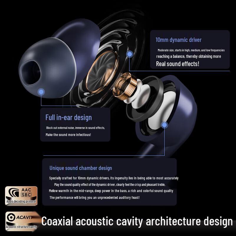 aigo TU01A Active Noise Cancelling In-Ear Bluetooth Earbuds