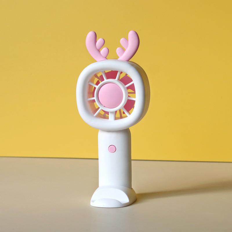 3-Speed Colorful Mini Handheld Electric Fan with Phone Holder and Base Refer to Product