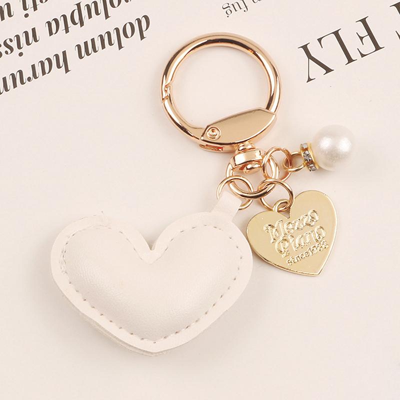 Cute Heart Keychain Phone Bag Backpack Charm Accessory Car Keychain Creative Schoolbag Pendant