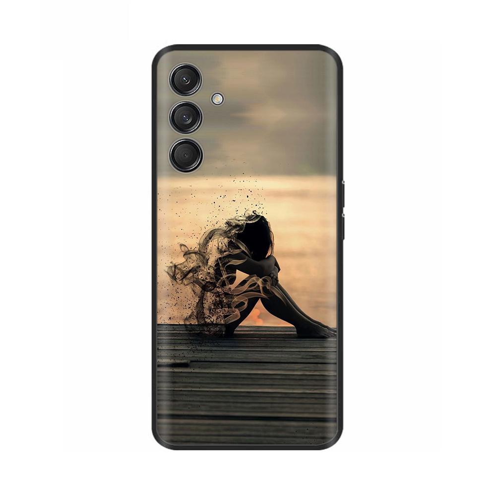 Case For Samsung Galaxy M15 M55 F15 5G Soft Silicone Back Cover For Samsung M15 SM-M156B M556B Phone Protective Shell Cases Para