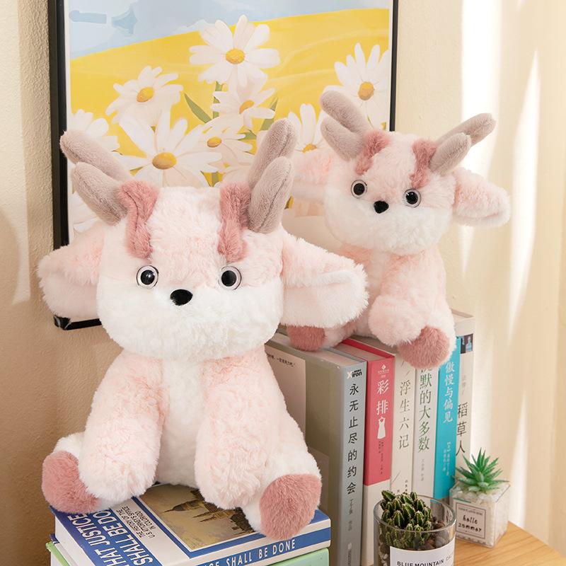 2024 New Zodiac Dragon Plush Toy Small Pink Dragon Cartoon Doll Children's Plush Toy Doll Home Ornament