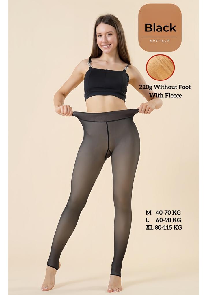 Plus Size 115Kg Thermal Stockings Woman Warm Insulated Tights Sexy Women Pantyhose Fake Stockings Skin Effect Translucent Tights