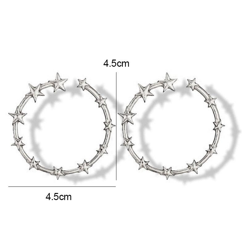 New Exaggerated Twist Metal Dangle Earrings for Women Gold Color Punk Fashion Female Hanging Earrings Boho Geometry Ear Zircon