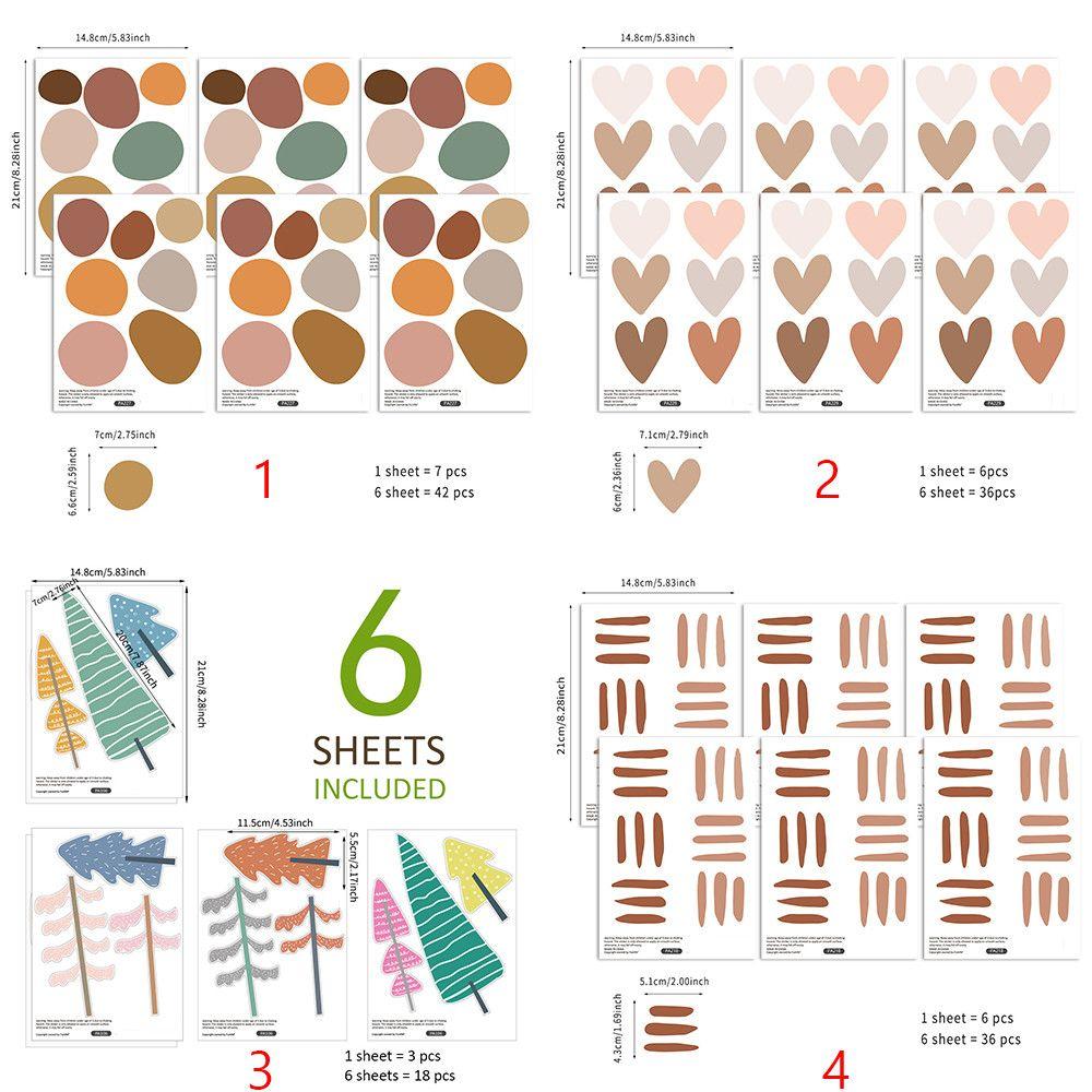 Nordic Kids Room Warm Home Decor Boho Polka Dot Wall Stickers Baby Room