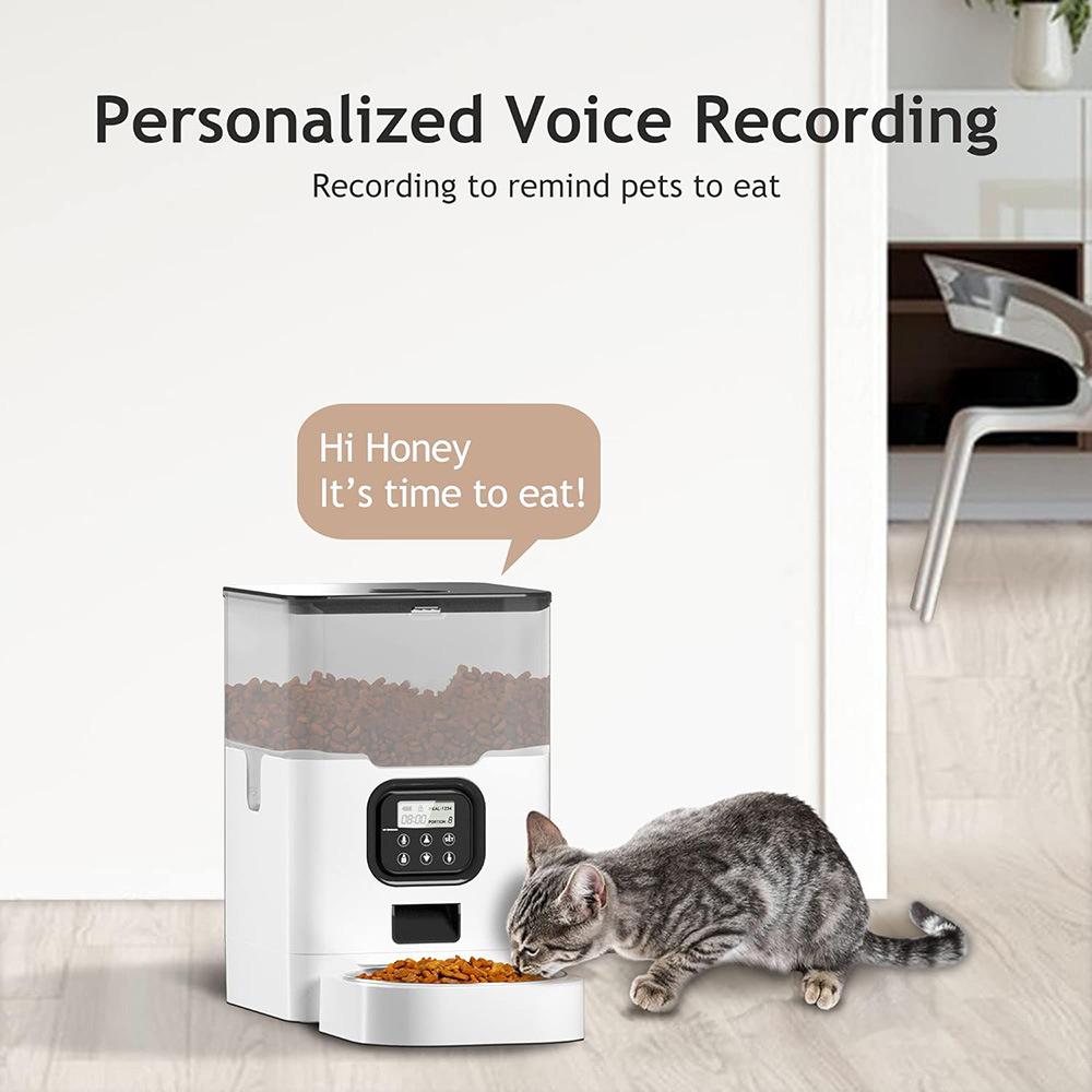 4L Automatic Wifi Button Pet Feeder Timed Auto Dog Feeders For Pets Dry Food Dispenser Cats Stainless Steel Bowl Pet Supplies