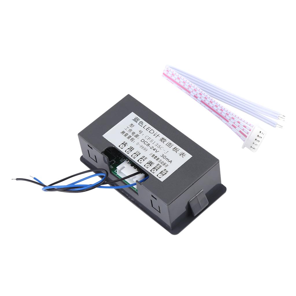 LED Digital Display 4 Digit 0‑ 9 UpCelsiusDown PlusCelsiusMinus Panel Counter Meter Red