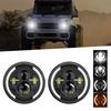 1Pcs 7 Inch Car Motorcycle LED Headlight with DRLCelsiusTurn SignalCelsiusLow BeamCelsius  7   Round Headlight 6000K 100W IP67 Waterproof