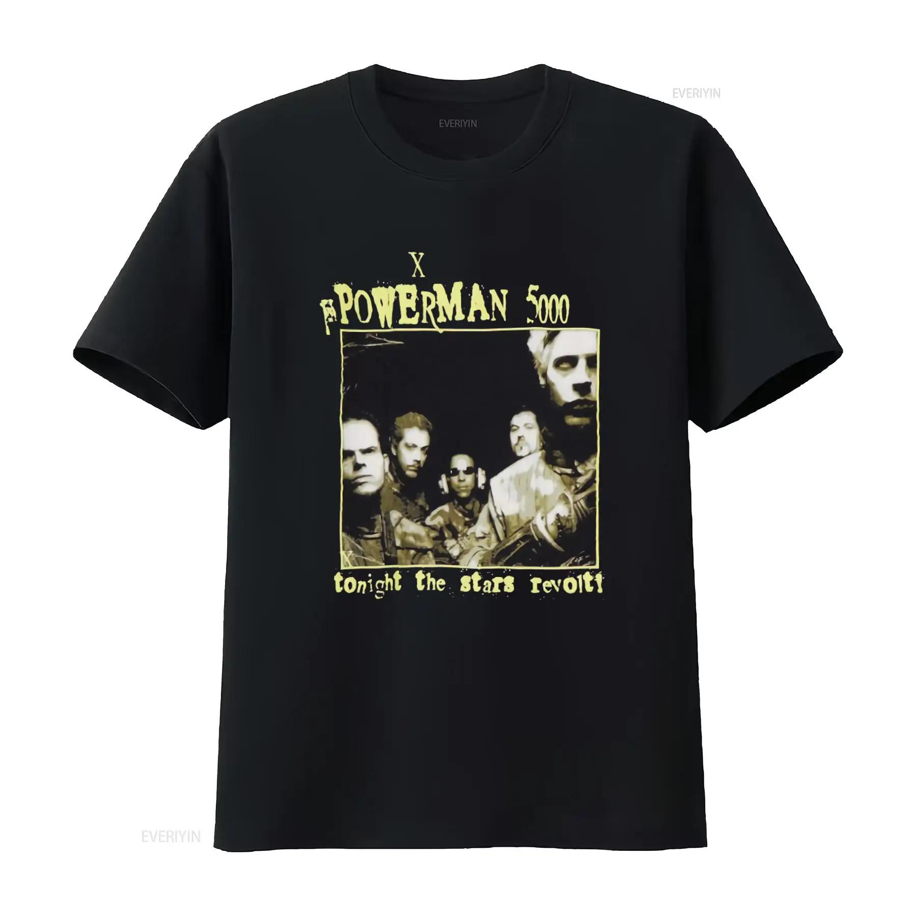 

Vintage 1999 Powerman 5000 Tonight The Stars Revolt Band T Shirt Large 90s Rock vintage Washed Unisex Versatile graphic homme... S разноцветный