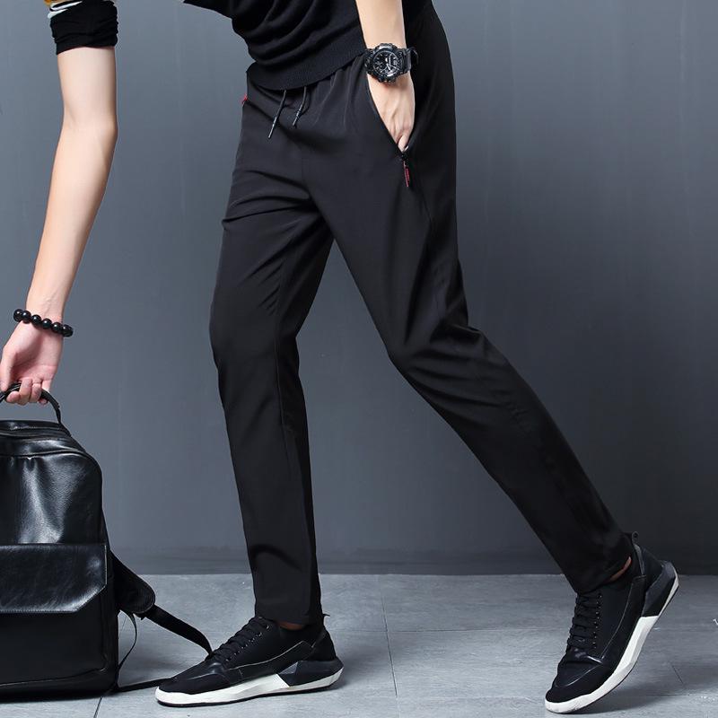 Douyin Men's Quick-Dry Zippered Ice Cool Casual Pants