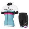 Womens Cycling Jersey Set Short Sleeve Breathable Quick-Dry UV Protection Bike Outfit