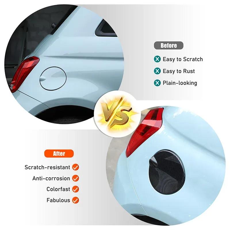 For Fiat 500 2016-2025 ABS Car Fuel Tank Cap Panel Trim Cover Decorative Sticker Protection Exterior Accessories