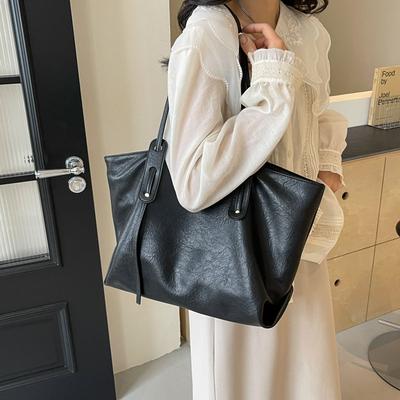 Simple Oblique Span Large-capacity Tote Bag Women's 2025 Spring and Summer Fashion Work Commuting Leisure Shoulder Bag
