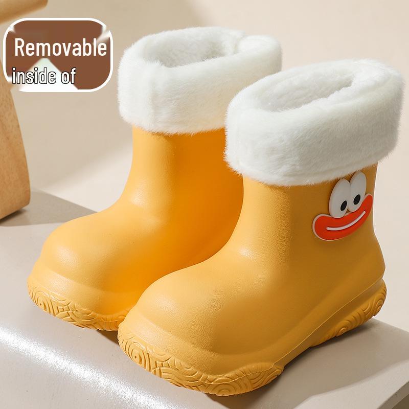 Dopamine Unisex Kids' Rain Boots - Anti-slip, EVA Fleece-lined, Detachable, for Kindergarten To High School