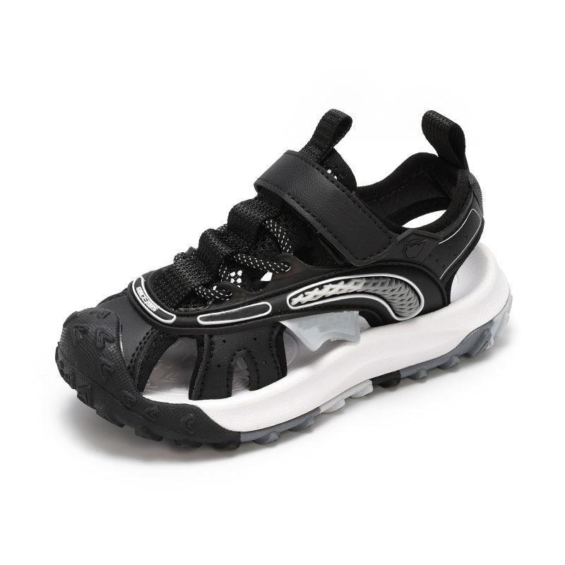 Boys Closed Toe Soft Sole Sports Beach Sandals Kids Summer Casual Footwear 27 чёрный