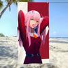 Anime Z-Zero Two D-Darling In The F-Franxx Πετσέτα Μαλακή Πισίνας Δώρο Για Ταξίδι Γυμναστήριο Ντους Κάμπινγκ Γρήγορο Στέγνωμα Αθλητική Μεγάλη Πετσέτα Παραλίας