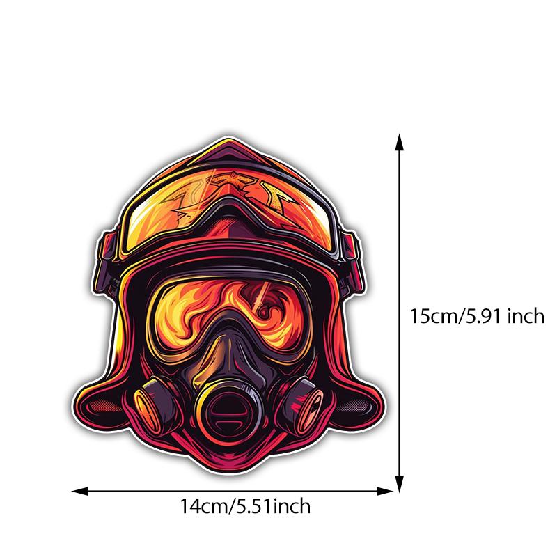 

Car Sticker Firefighter Helmet Waterproof Vinyl Decals Auto Body Window Bumper Decor Motorcycle Helmet Stickers TM304 B-15cm Longest Side