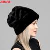 JERYAFUR Women Faux Fur Slouchy Winter Hat, Soft Plush Warm Ladies Beanie Cap for Cold Winter Outdoor Wear
