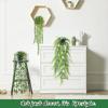 Plastic Material Hanging Vine With Basin Simulation Flower New Persian Fern Leaves  Christmas Tree