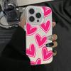 Luxury Love Heart Electroplate IMD Case For  Poco F5 X5 X6 Pro Mi 14 13 12 12T 13T Pro 11 Lite 5G NE Shockproof Back Cover