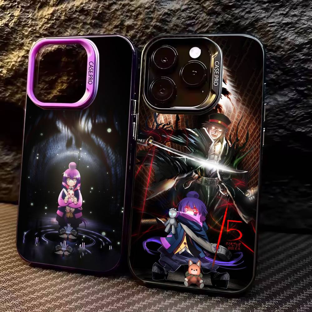 Anime D-Dark G-Gathering Phone Case For iPhone17,16,15,14,13,12,11 Plus,Pro Max Colored Silver Plated Inside Cover