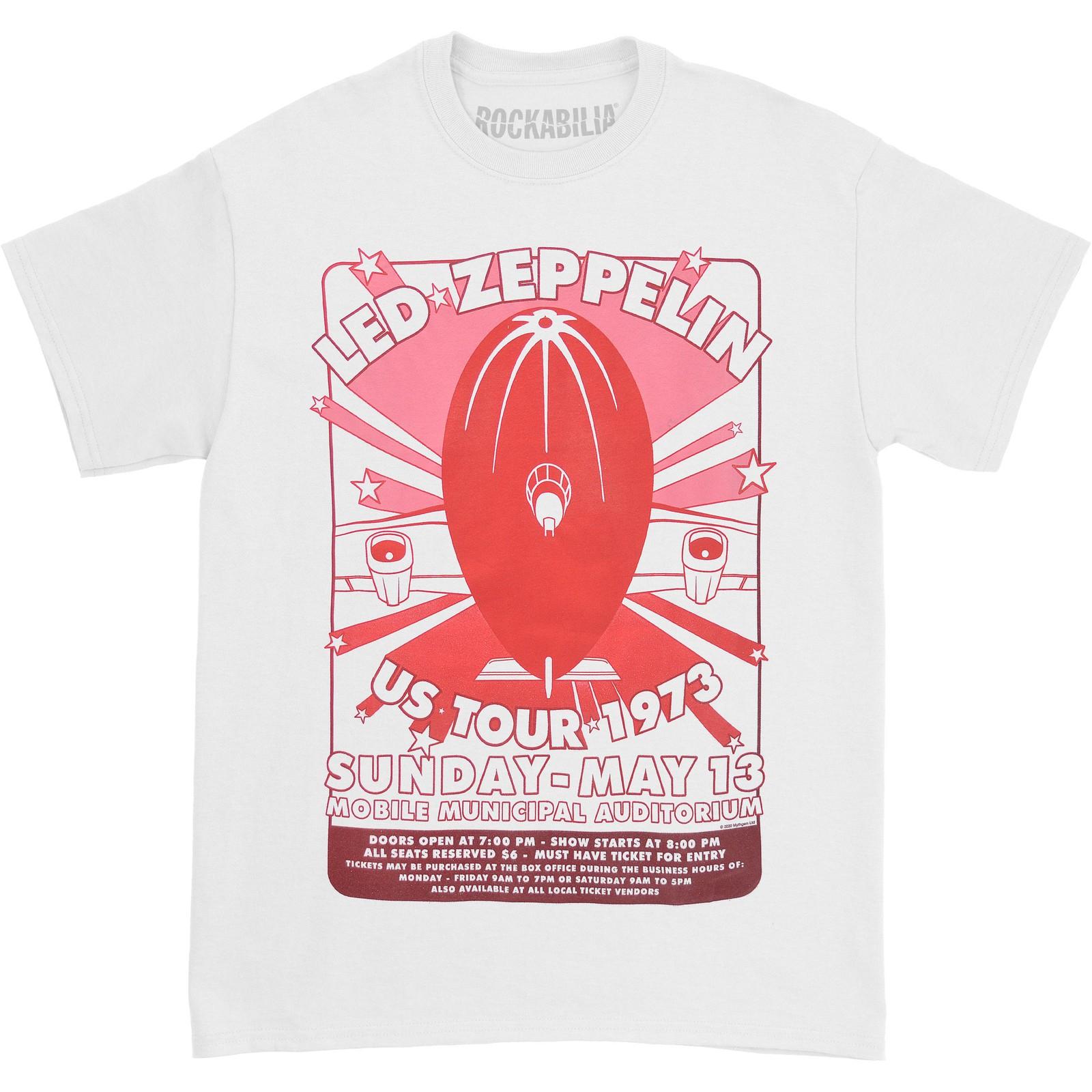 Men s Led Zeppelin Mobile Municipal Slim Fit T-shirt Large White S