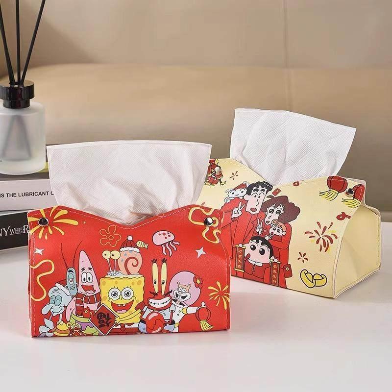 Hello Kitty Tissue Box Cartoon Storage Box Desktop Organizer Kitty Cat Paper Storage Box for Home Bathroom Toilet Paper Holder