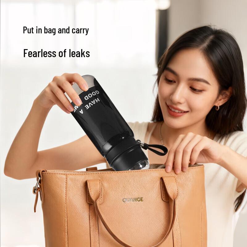 QUANGE 580ML Black Insulated Tea Mug with Infuser