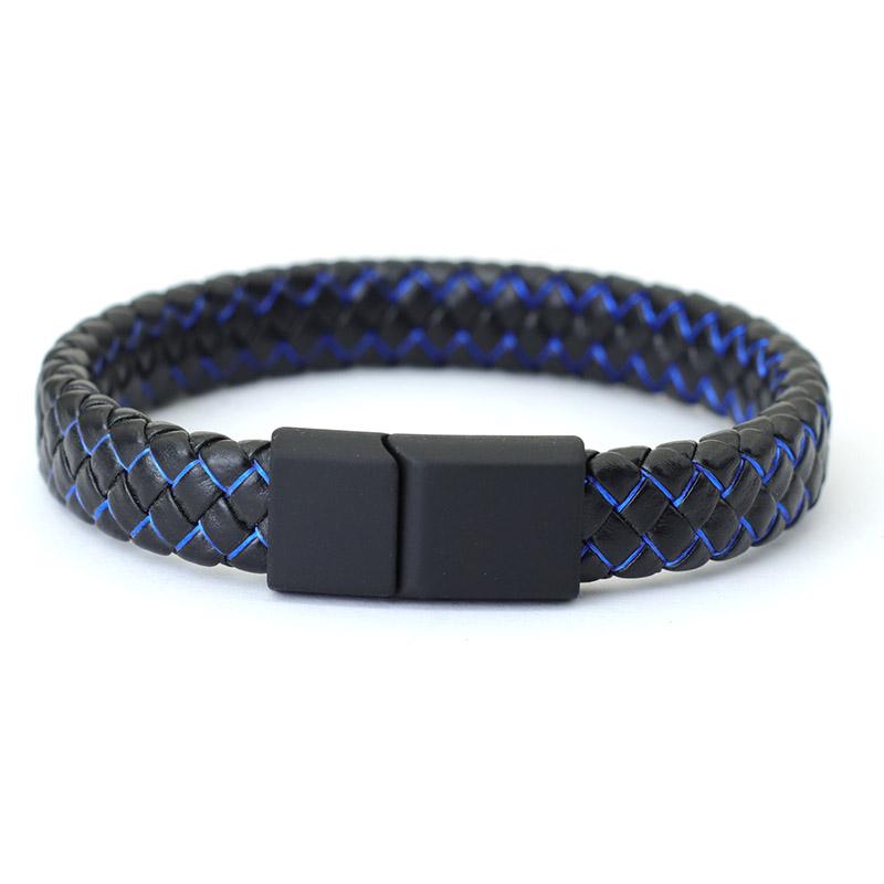 Hiphop Men Leather Bracelet Detachable Black Magnet Clasp Bangle Homme Boyfriend Gift Pulsera Hombre Punk Hand Bands For Male