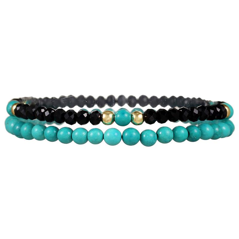 New Bracelet for Men Simple Color Wooden Bead Handmade Beaded Bracelet Fashion Men s Bracelet Set Jewelry Accessories