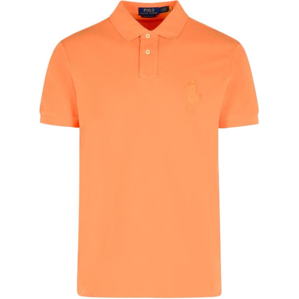 Polo Ralph Lauren Logo Embroidered Short Sleeve Polo Shirt Men tops Orange Yellow 710938137-013