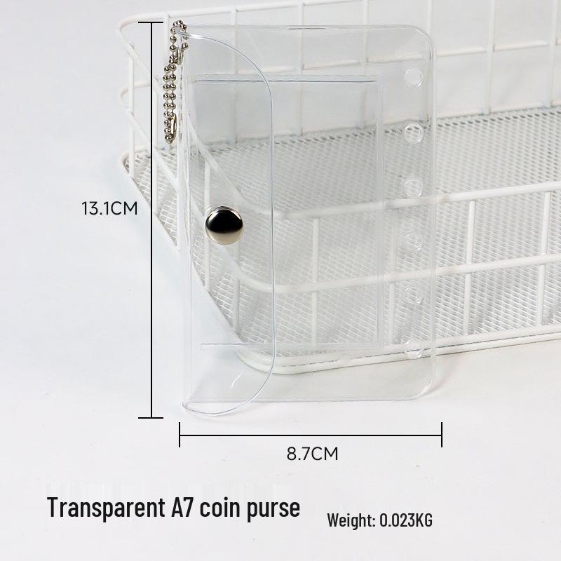 A7 6-Hole Binder Card Sleeve & PVC Coin Purse Planner Accessory