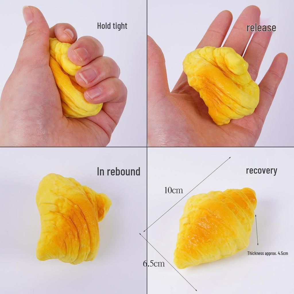 Soft Rebound Squeeze Toy - Small Sticky Bread Style
