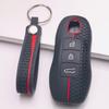 Silicone Smart Key Fob Cover for Porsche Cayenne Macan Panamera 911 Boxster Cayman Taycan 718 Spyder GT3 RS with Keychain Smart Remote Key Protector