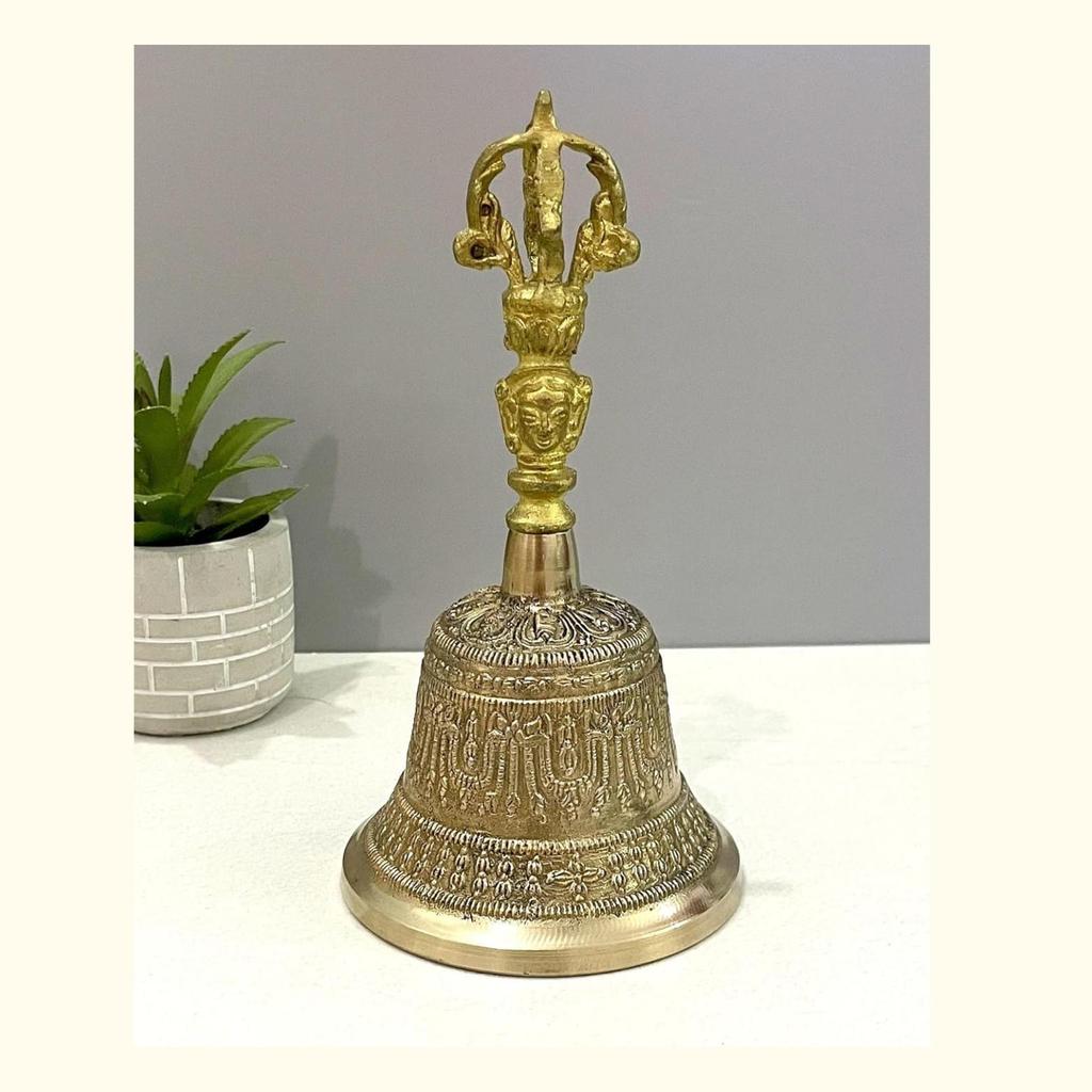 Reine Messing Tibeter Klangschale Om-Glocke Für Meditation Gebete Heilzwecke-18 Cm