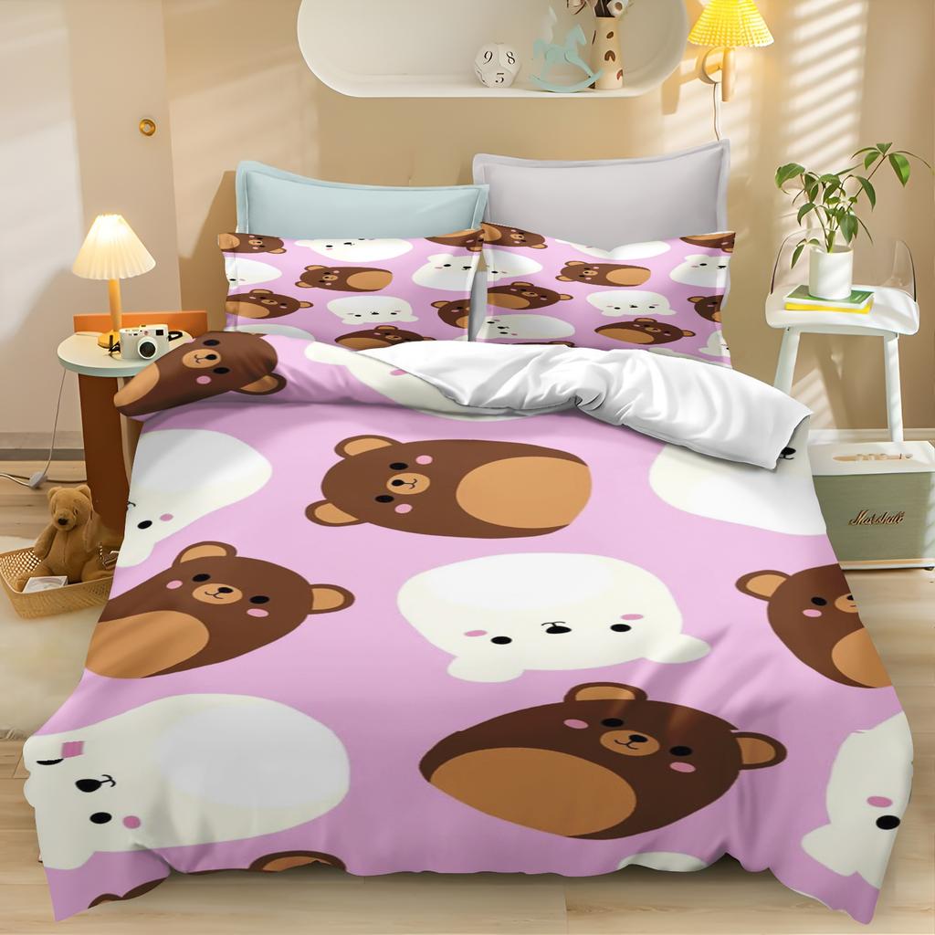 Tier Leopard Bettbezug Farbe Welpe Kinder Bettwäsche Kissenbezug Bedruckt Kinder Erwachsene Set Queen Size Reaktivdruck Steppdecke