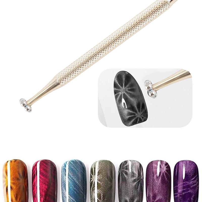 1/2 Pcs Professional Double-Headed Nail Art Magnetic Pen High-Precision Mini Iron Beads Magnet Dotting Pen Manicure Tool