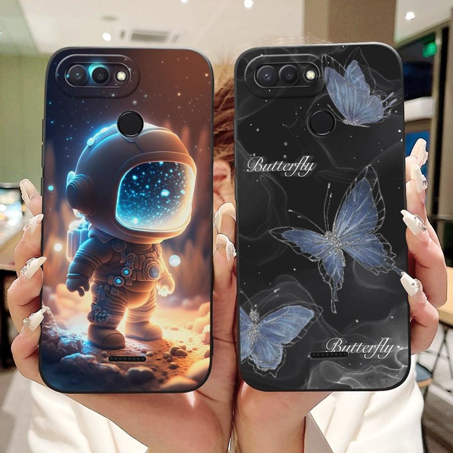 For Xiaomi Redmi 6 6A Case Soft Matte Silicone Capa Goothic Style Cartoon Panda Flower Back Cover For Redmi6 Redmi6a Coque Funda