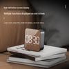 Minimalist Dual-Use LED Alarm Clock with Voice Control and Temperature Display