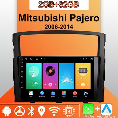Autoradio Android Carplay Pour Mitsubishi Pajero 2006-2014 Lecteur Multimédia Unité Principale Stéréo Navigation GPS BT WIFI 2+32GB