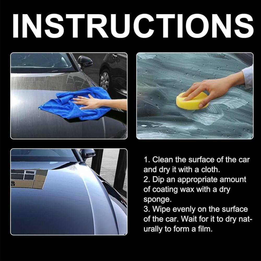 Black Solid Crystal Car Wax High-Gloss Car Scratch Repair Vehicles Polishing Accessories