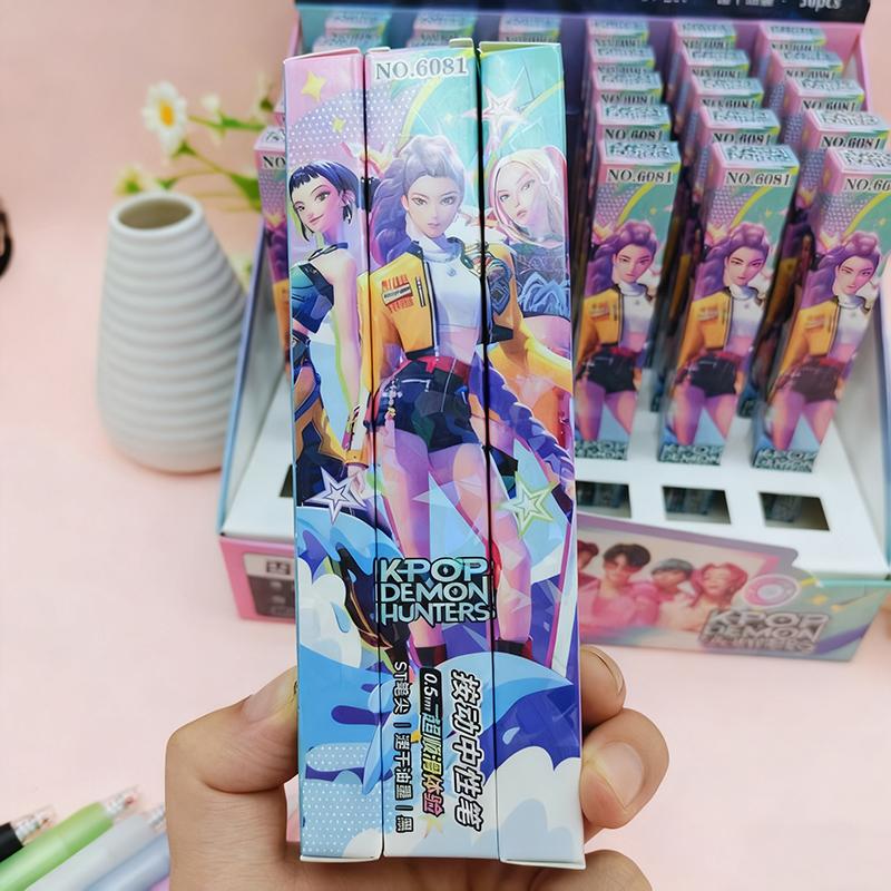 1/3/6/12 Stück Kpop Demon Hunters 0,5 mm Schwarztinte Stift Student Schreiben Zeichnen Gelstift Anime Figur Schreibwaren Lernmaterial Geschenk
