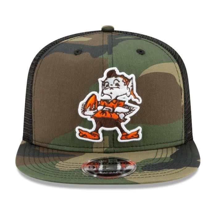 Throwback Cleveland Browns Mesh 9Fifty Snapback Cap wood