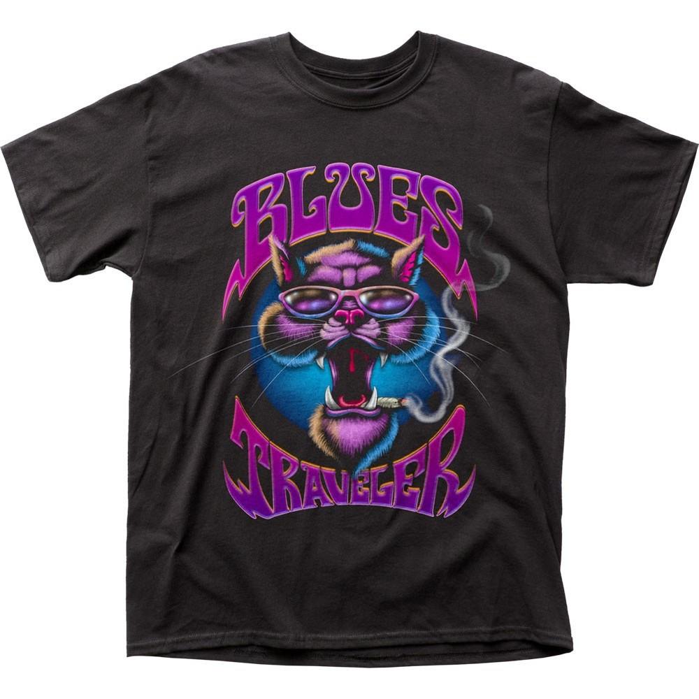 

Blues Traveler Smokin Cat Mens T Shirt Music Classic Concert Rock Band Tee Black Unisex T-Shirt M