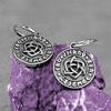 Vintage severské vikingské runové náušnice z nerezové oceli Amulet Odina Keltský uzlík Hip Hop Biker Punk Šperk Dárek