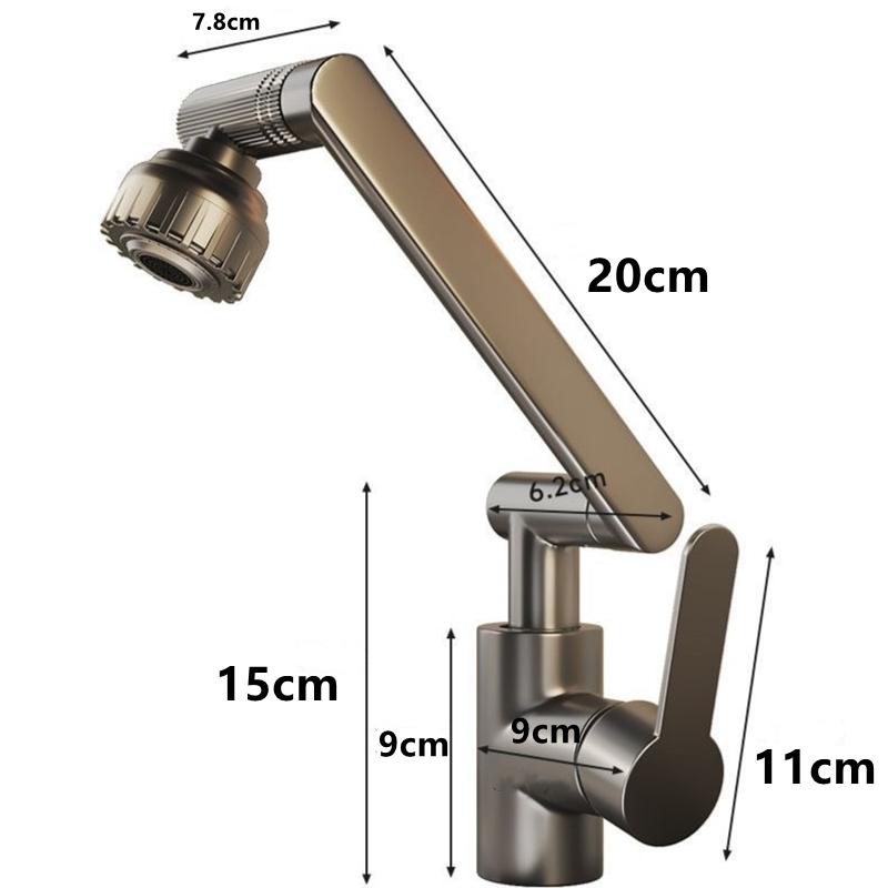 1080° Swivel  Kitchen Sink Faucet Bathroom Sink Faucet Basin Faucet Multifunction Cold and Hot Water Tap