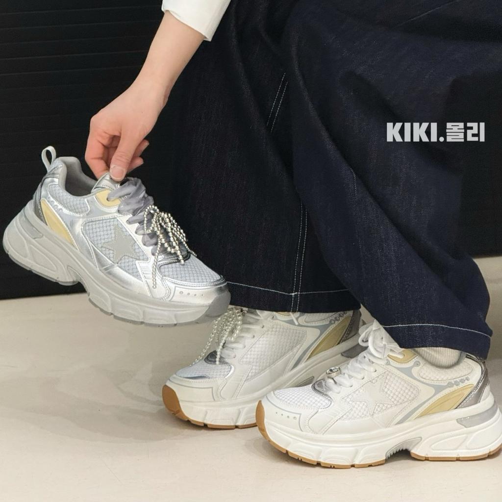 Rhinestones Do Old Stars, Lace Shoelaces, Platform Dad Shoes, Women's Heightening Casual Sports Shoes, New Models