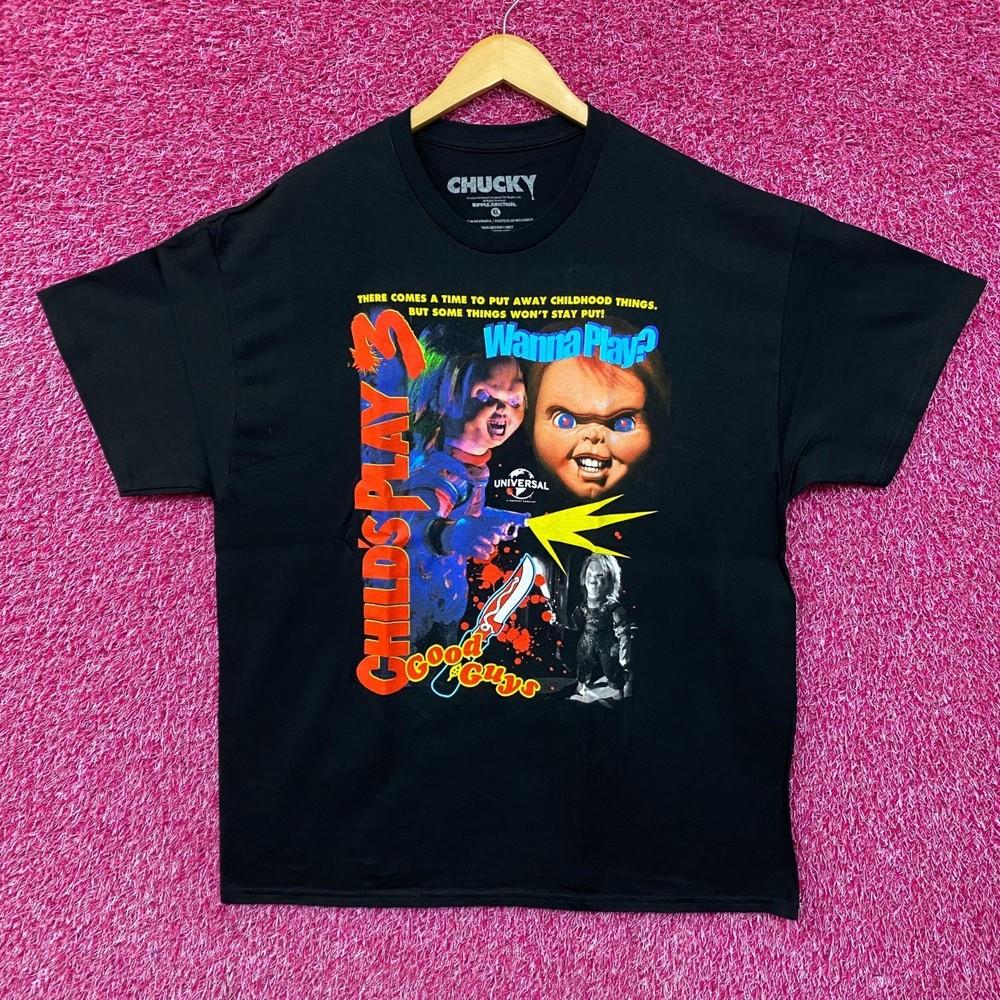 Chucky Childs Play 3 Wanna Play TShirt  XL Unisex T-Shirt S
