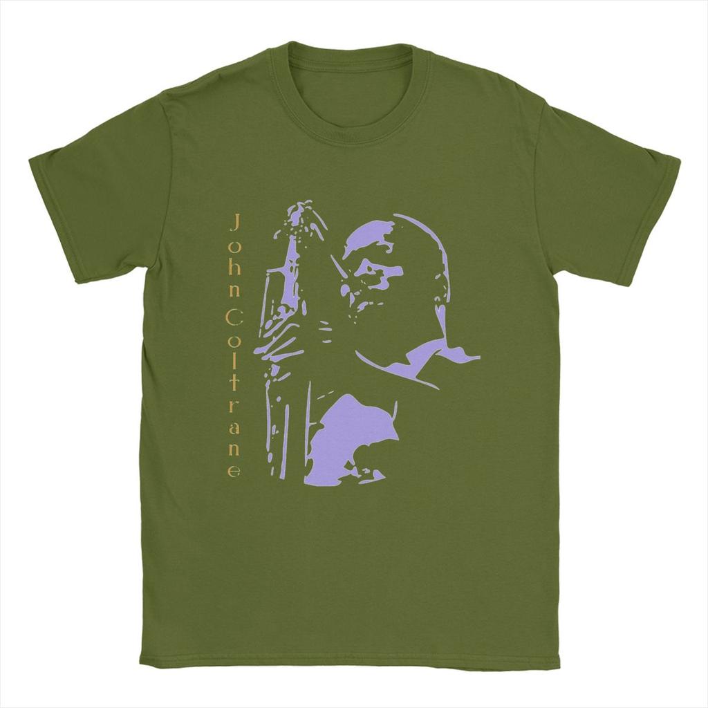 Lässiges John Coltrane T-Shirt für Herren Rundhals Reine Baumwolle T-Shirts Kurzarm-Tees Geburtstagsgeschenk Kleidung